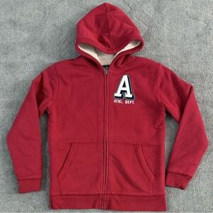 The Children’s Place Full Zip Hoodie Jacket Sherpa Lined Red Size XL (14) A-Logo